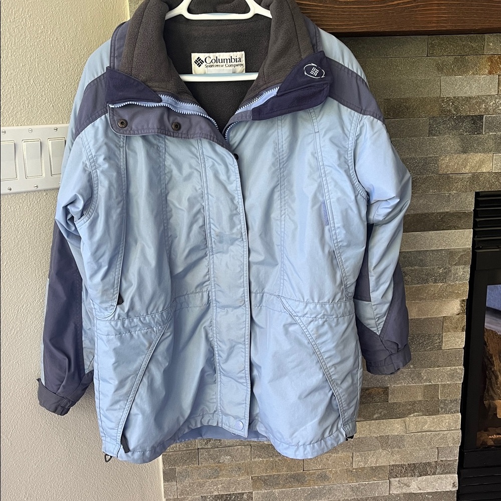 Columbia Women's Light and Dark Blue Ski Jacket